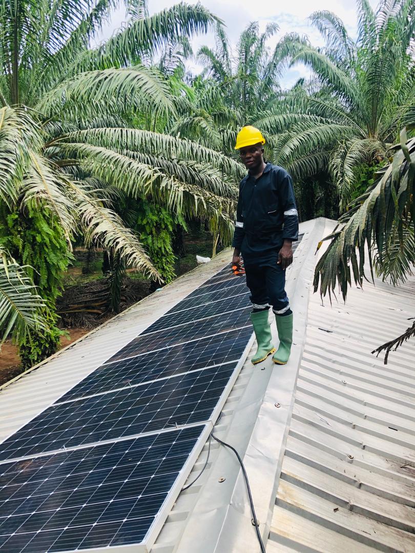 Okomu Oil Palm PLC Solar Projects (12 installed units of 7.5KVA Solar inverter Systems with 12KW Battery Bank and 5KW solar energy sizing)